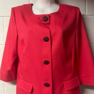 Perceptions Pink Blazer Structured Tailored Design